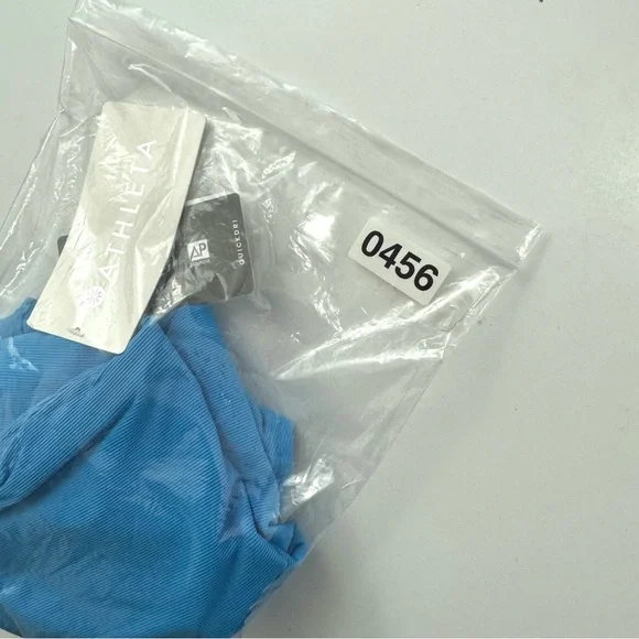 NWT Athleta Women's XS Seascape Blue Ribbed Padded Scoop Back One Piece Swimsuit - Picture 13 of 13